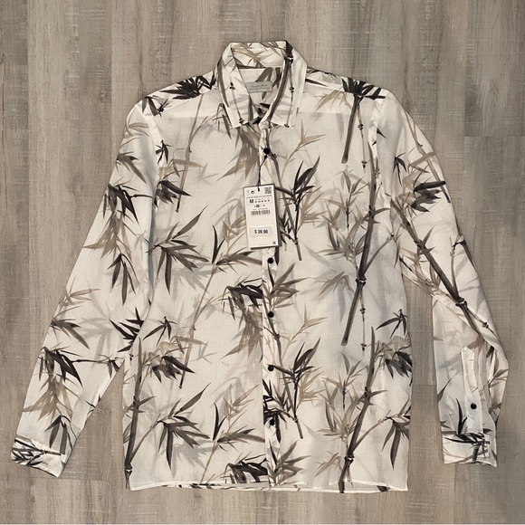 Zara Other - Zara HEMP PRINT SHIRT